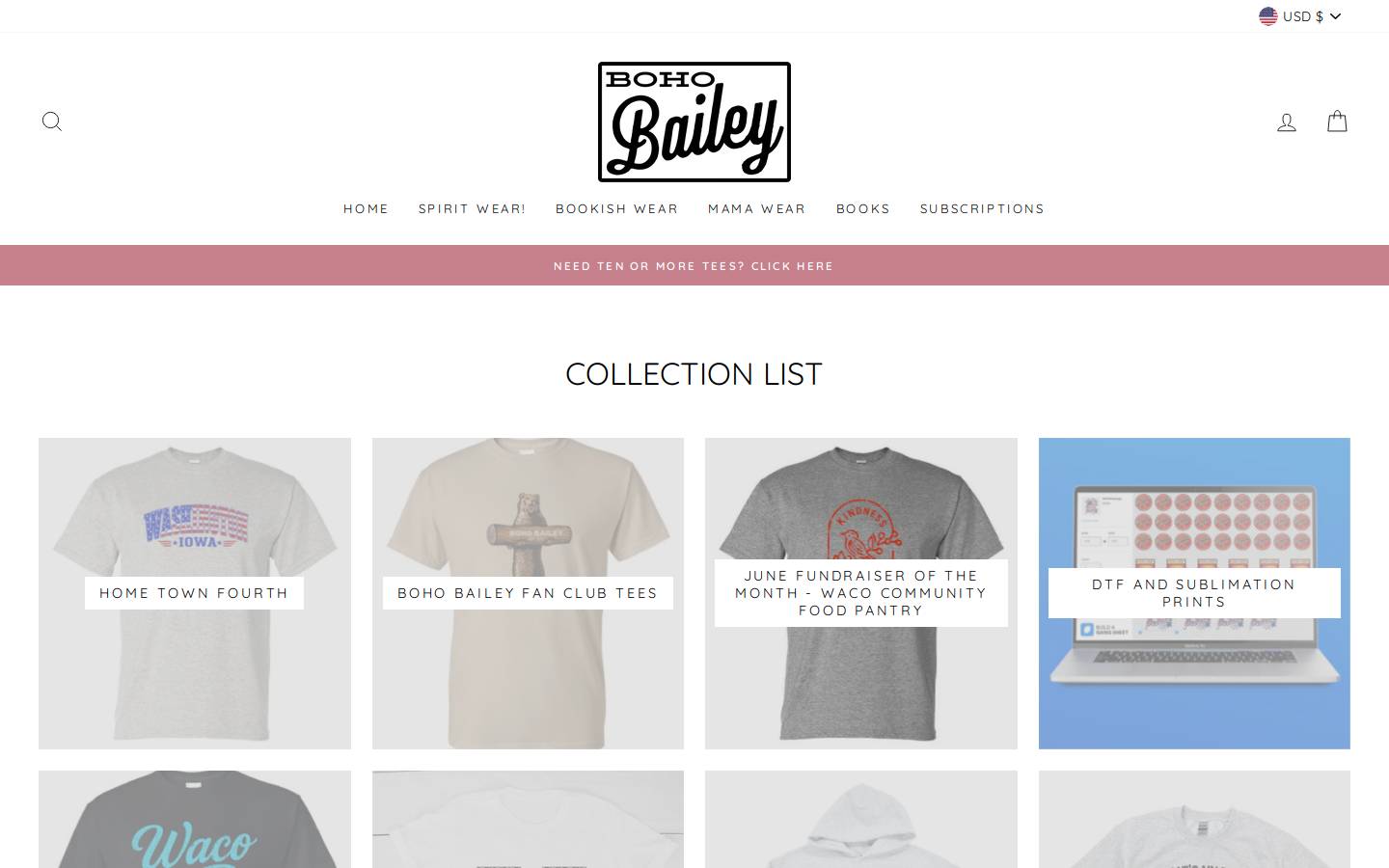 bohobailey.com homepage screenshot