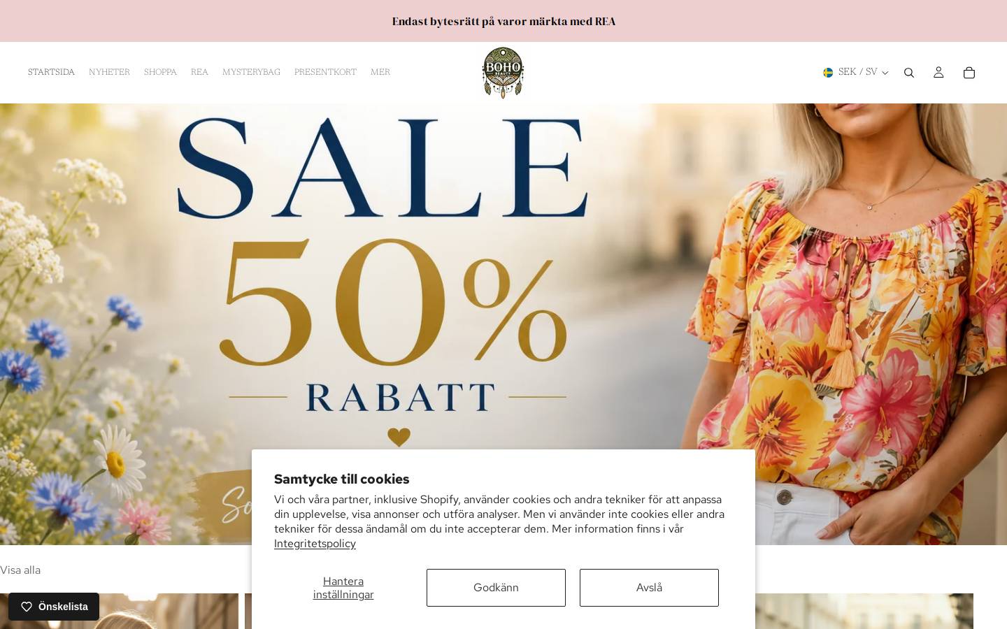 BohoBeauty homepage screenshot