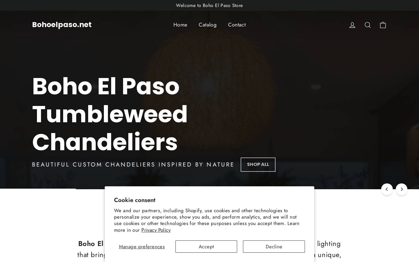 bohoelpaso.net homepage screenshot