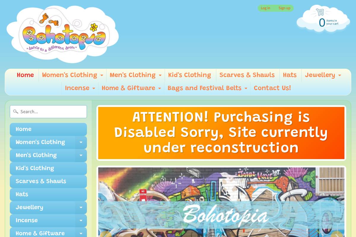 bohotopia.com.au homepage screenshot