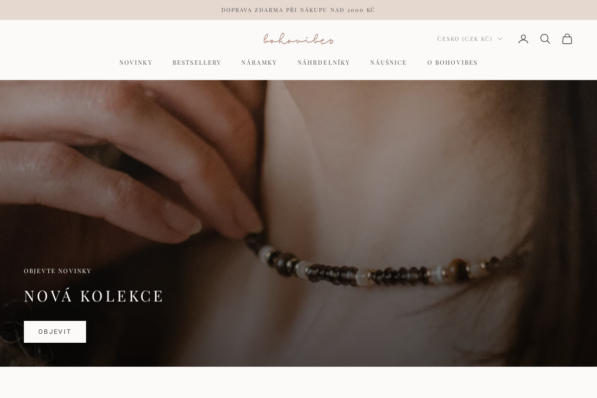 Bohovibes homepage screenshot