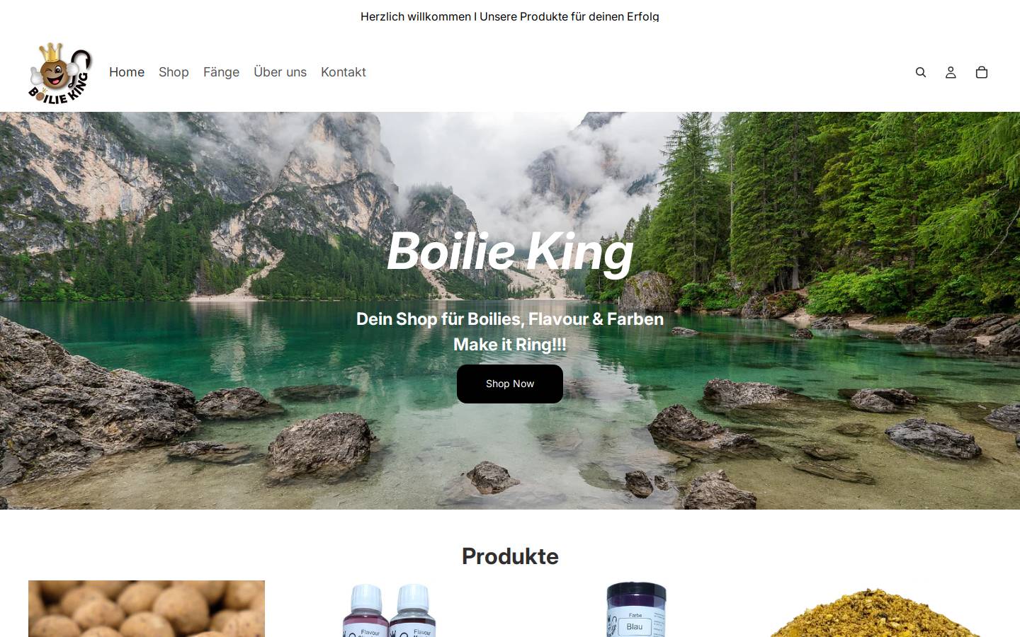 boilieking.com homepage screenshot