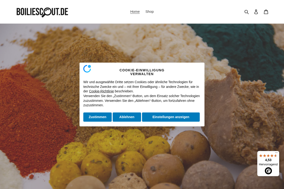 Boiliescout homepage screenshot