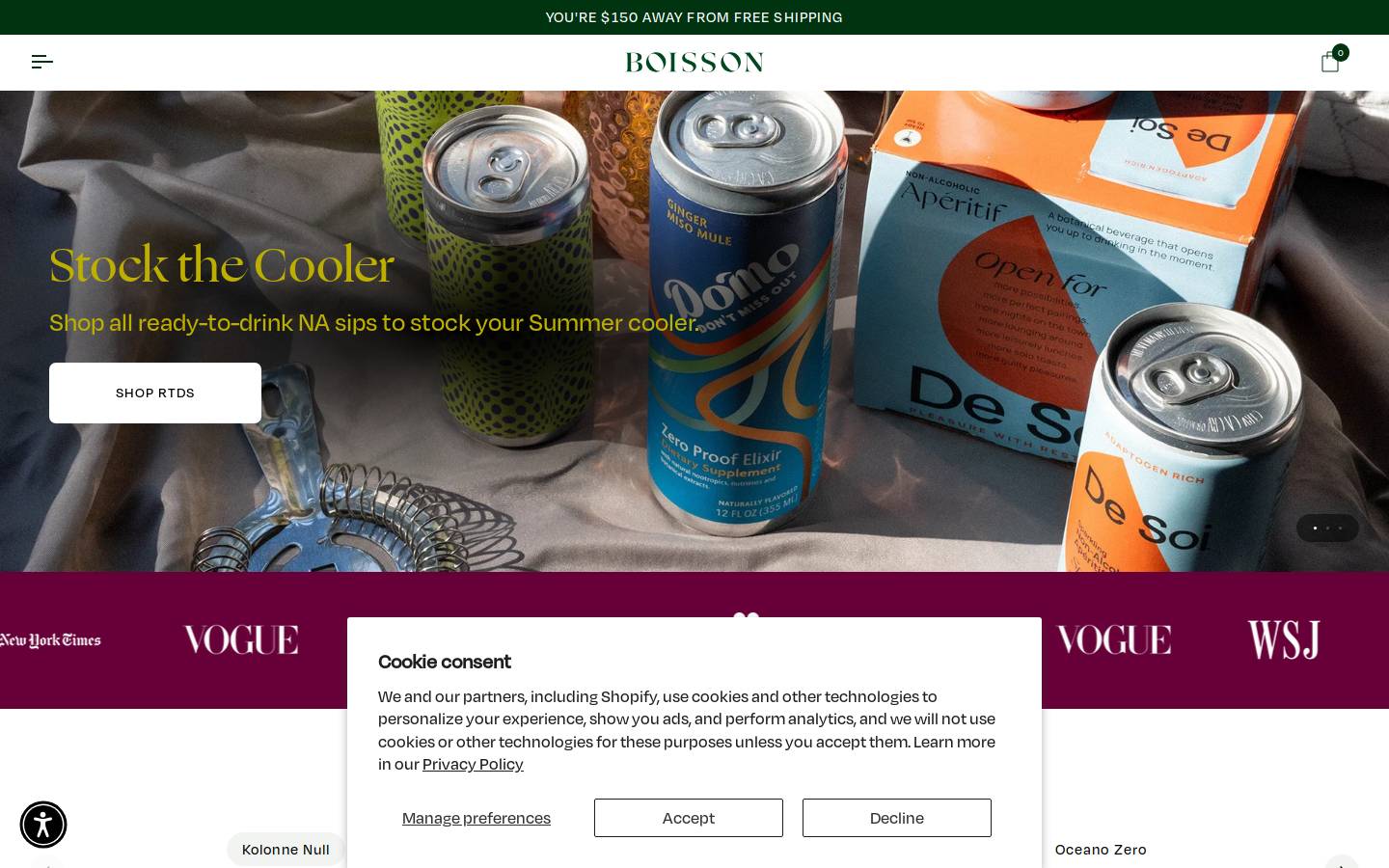 Boisson homepage screenshot
