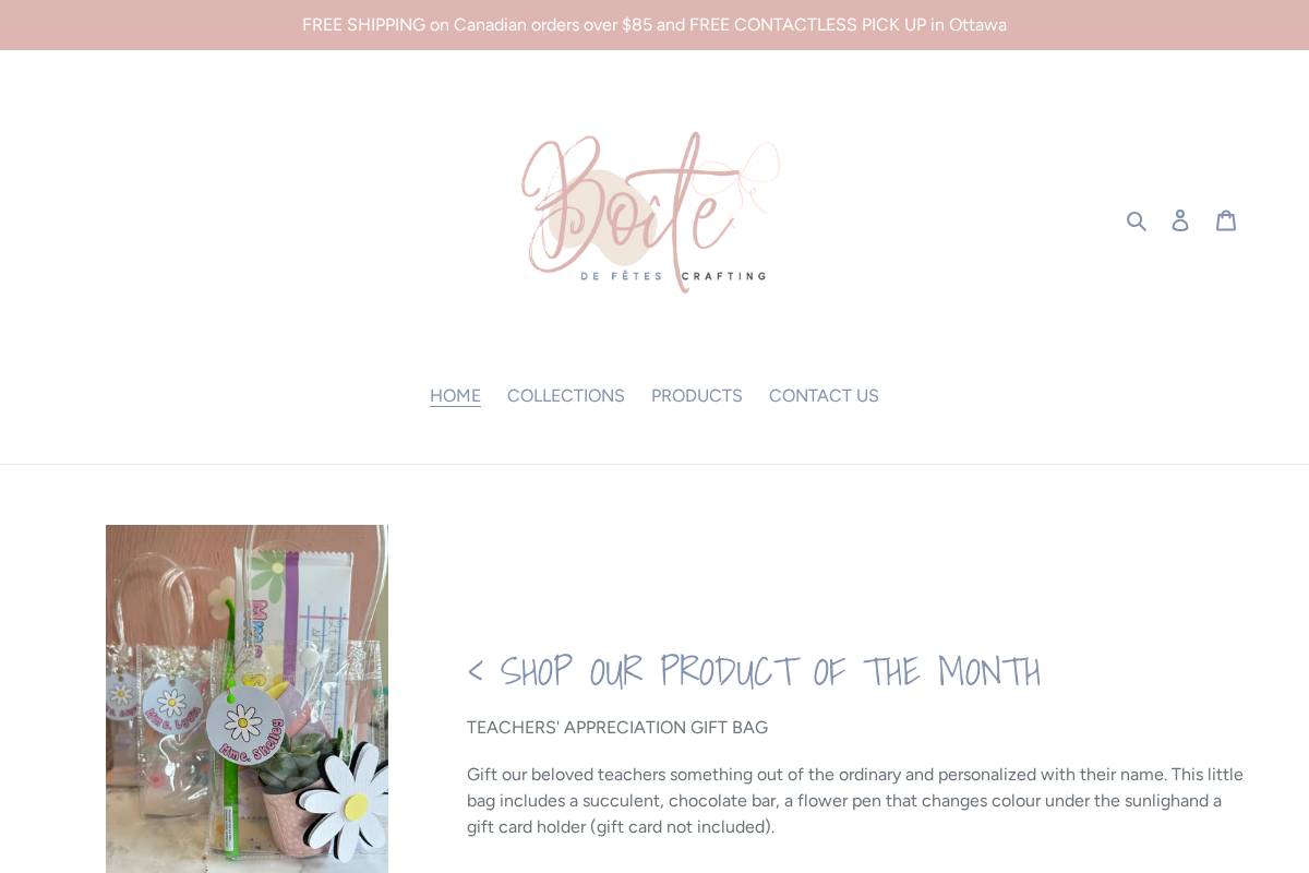 boitedefetes.com homepage screenshot