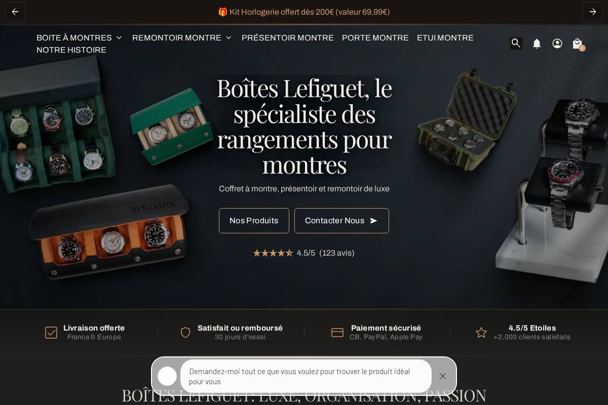 Boites Lefiguet homepage screenshot
