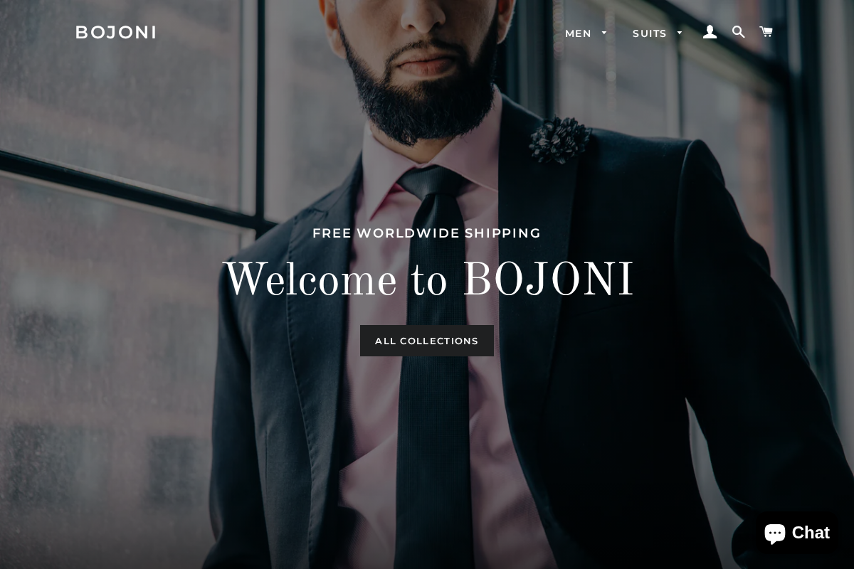 BOJONI homepage screenshot