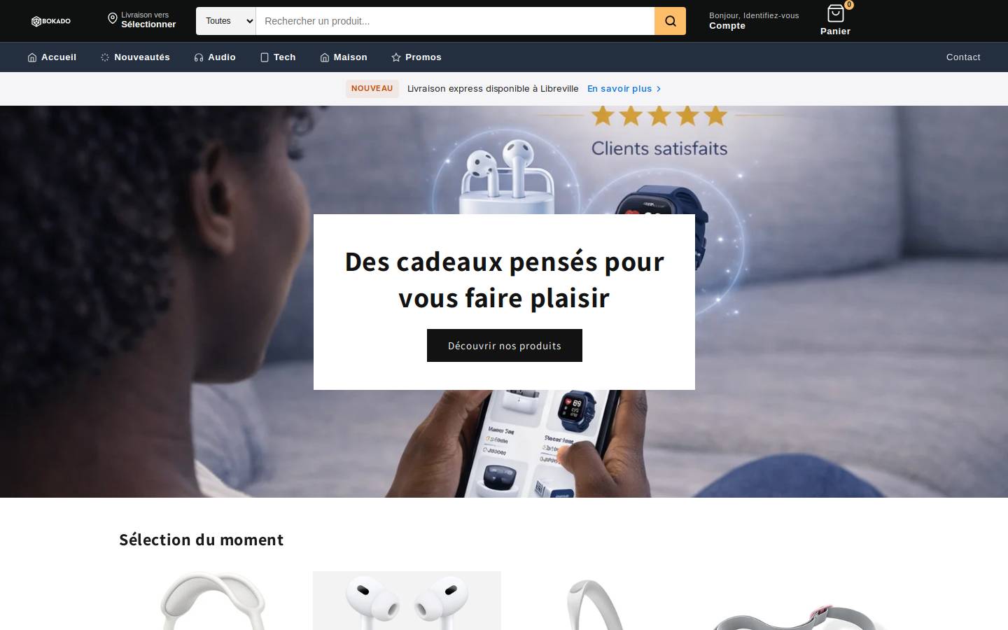 bokadoaf.com homepage screenshot