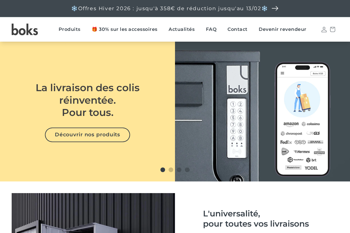Boks homepage screenshot