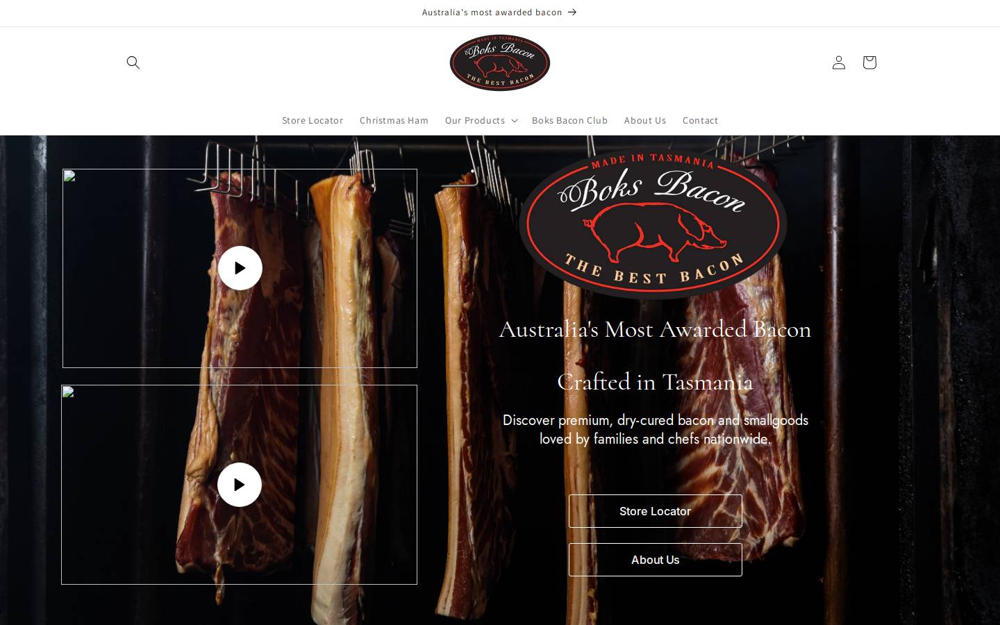 boksbacon.com homepage screenshot