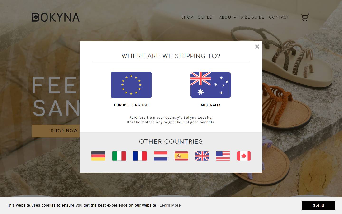 bokyna.com.au homepage screenshot