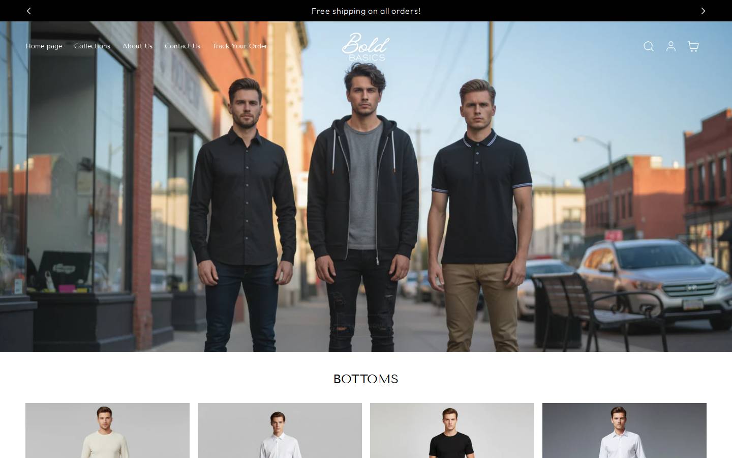 bold-basicsco.com homepage screenshot