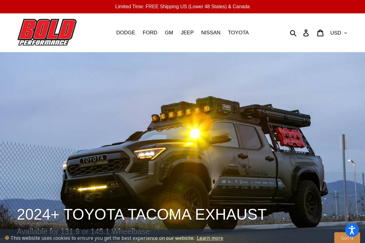bold-performance.com homepage screenshot