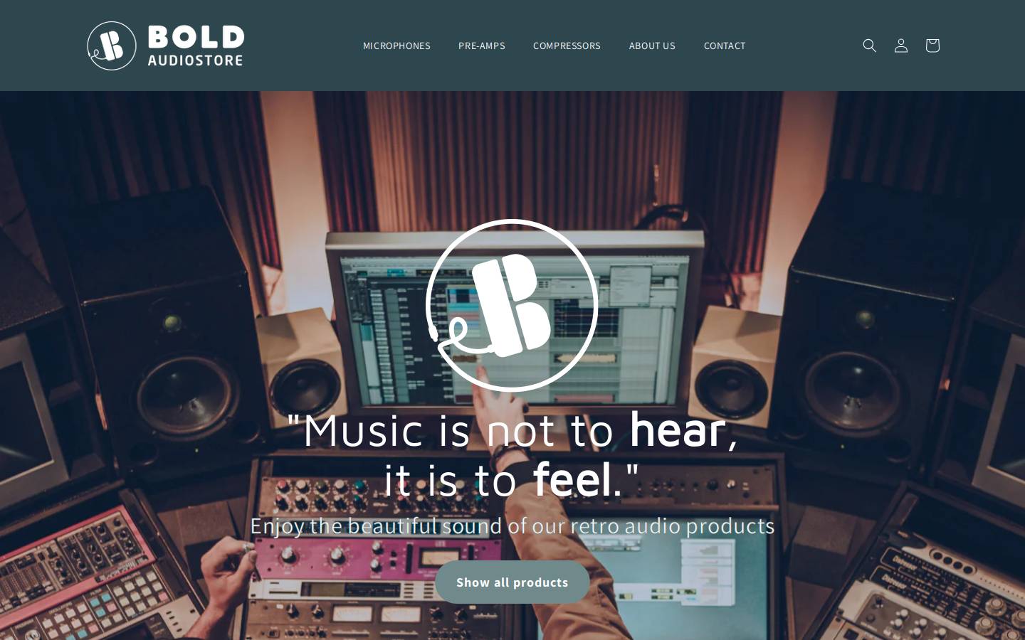 boldaudiostore.nl homepage screenshot