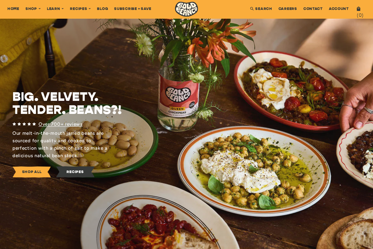 Bold Bean Co homepage screenshot
