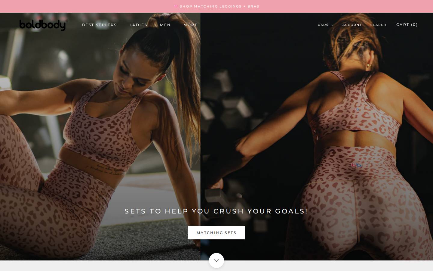 boldbodyapparel.com homepage screenshot