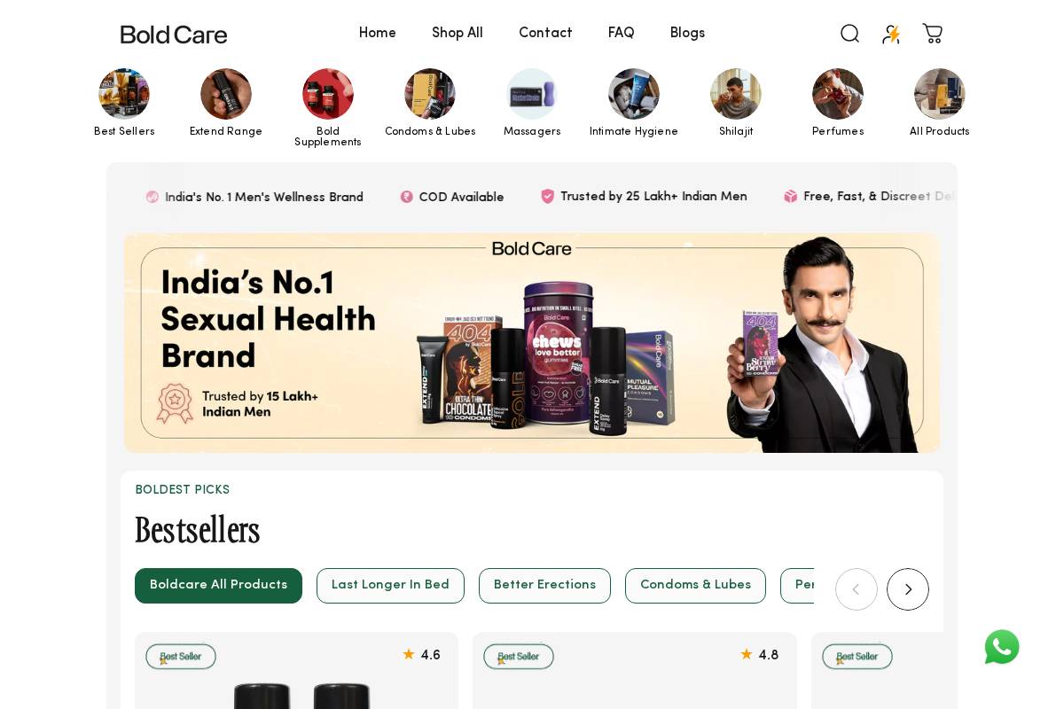 boldcare.in homepage screenshot