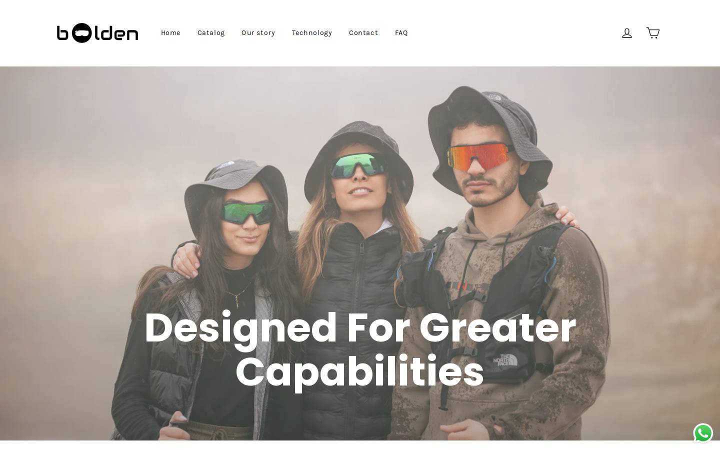 boldeneyewear.com homepage screenshot