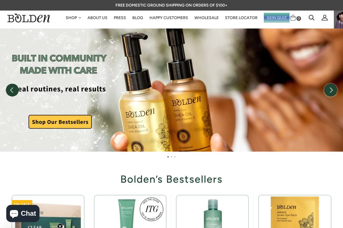 boldenusa.com homepage screenshot