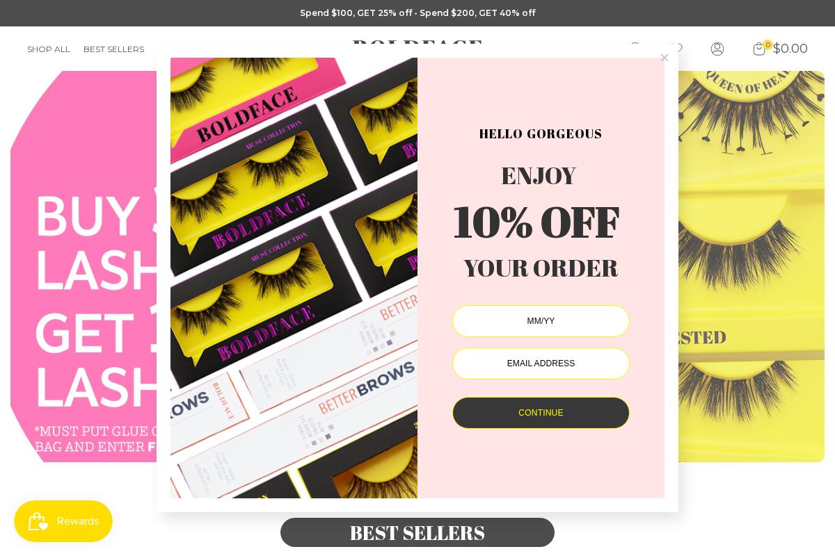 boldfacemakeup.com homepage screenshot