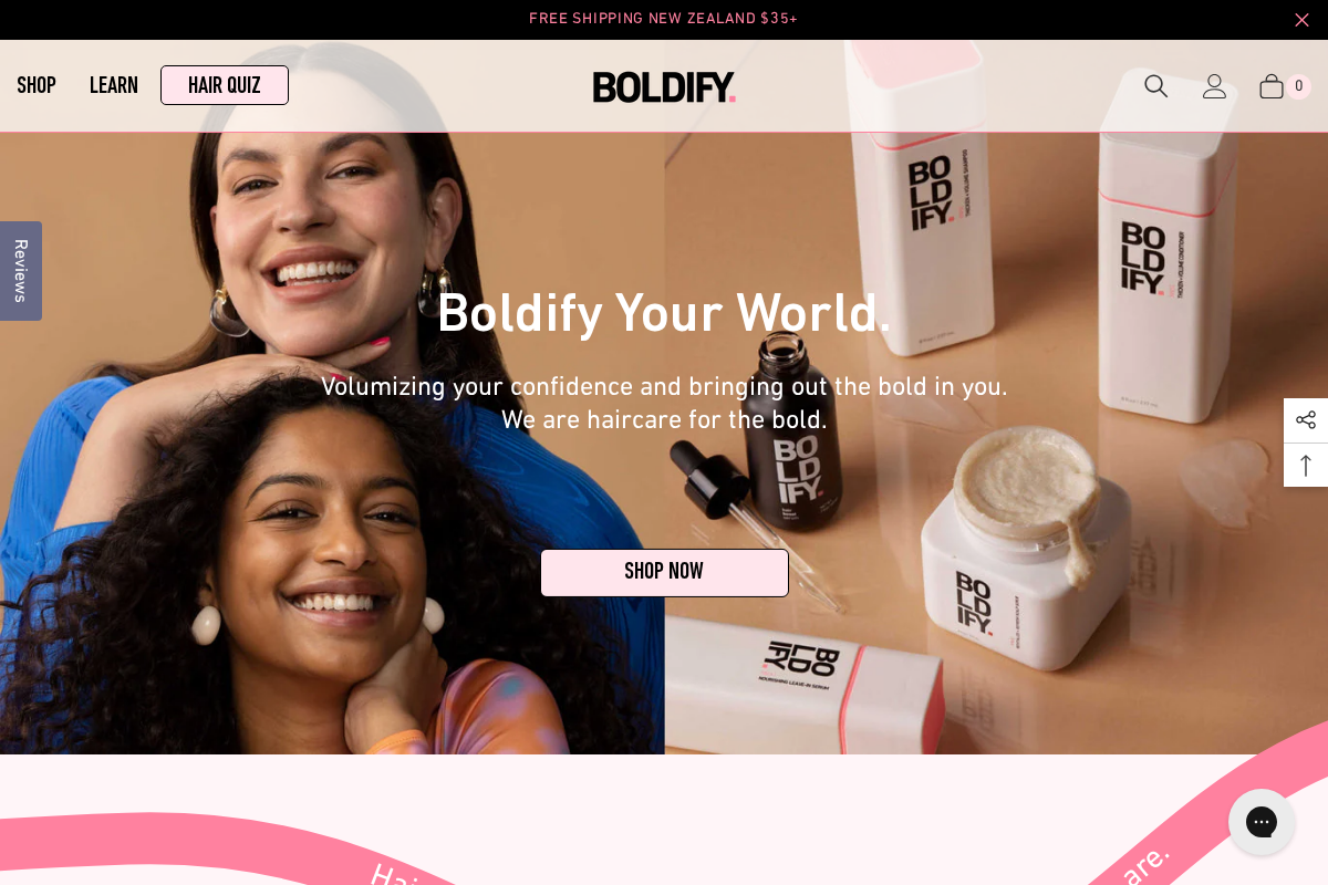 BOLDIFY NZ homepage screenshot