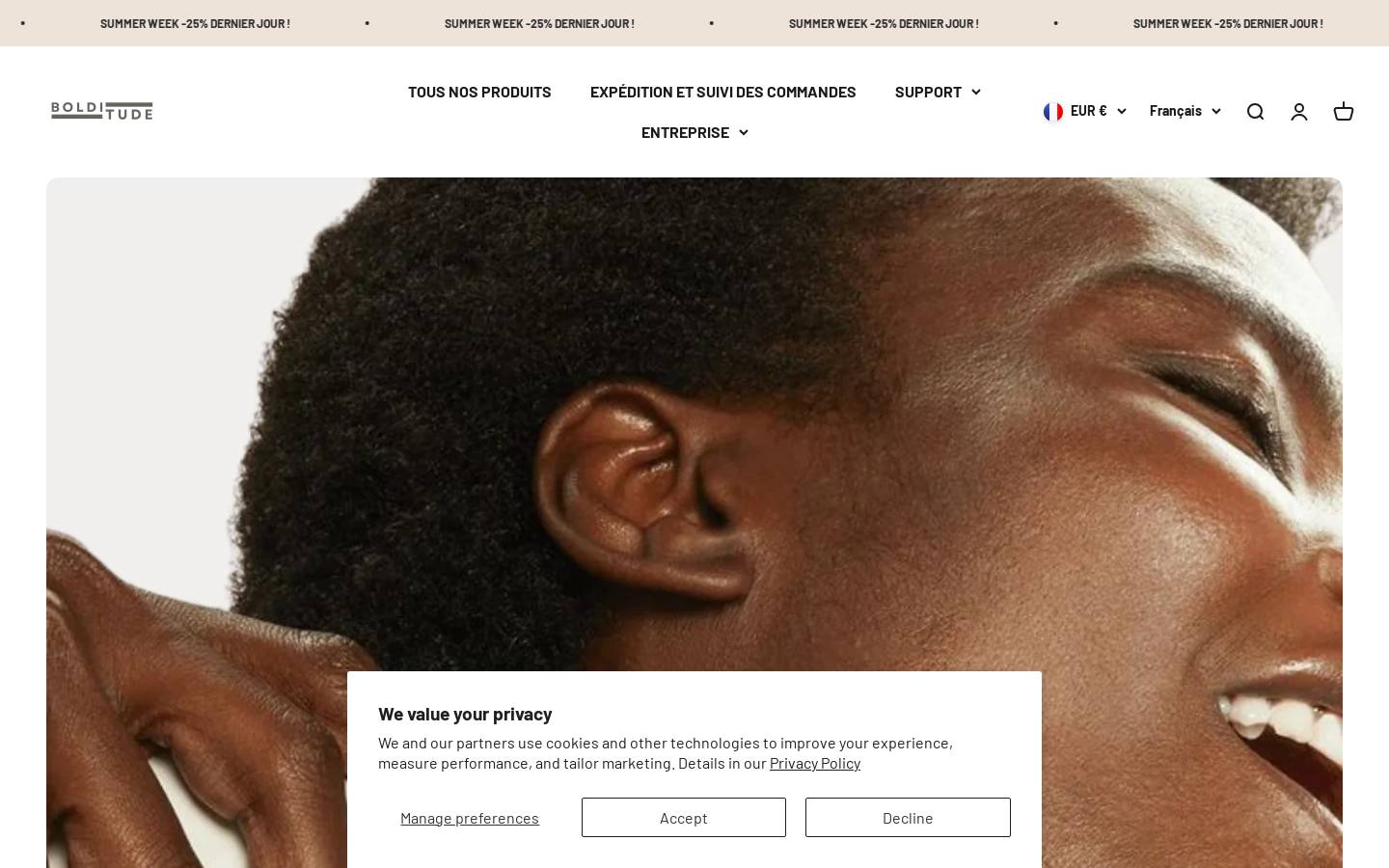 Bolditude homepage screenshot