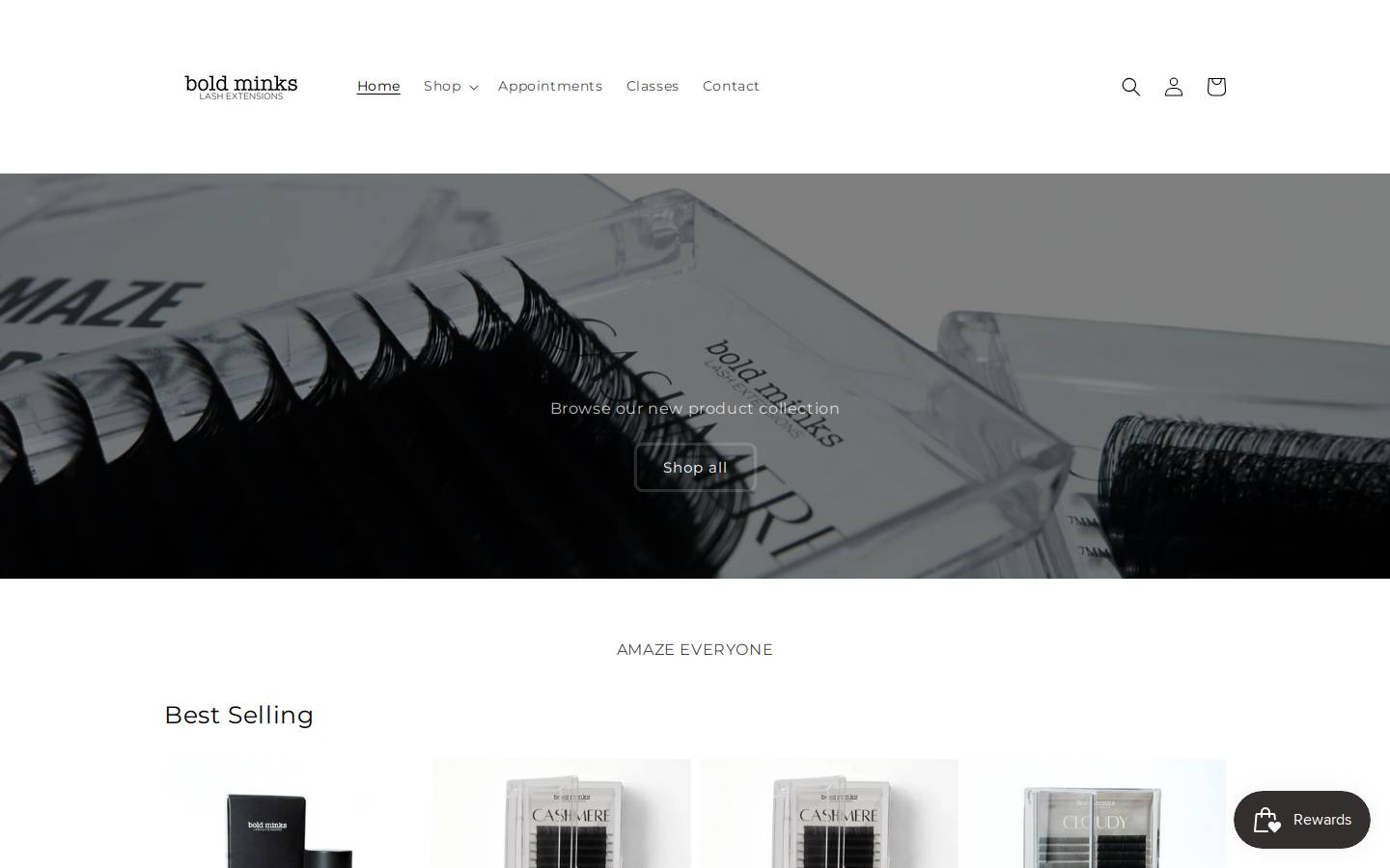 boldminks.com homepage screenshot