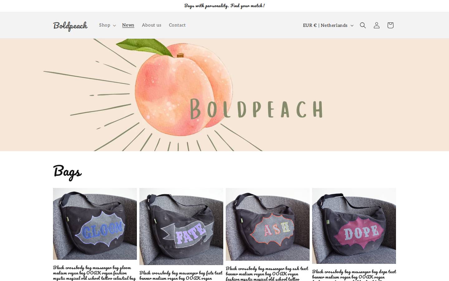 boldpeach.nl homepage screenshot