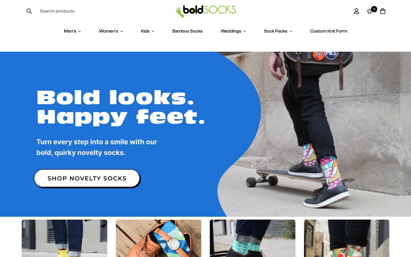 Boldsocks homepage screenshot