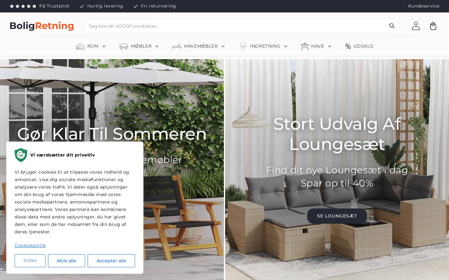 BoligRetning homepage screenshot