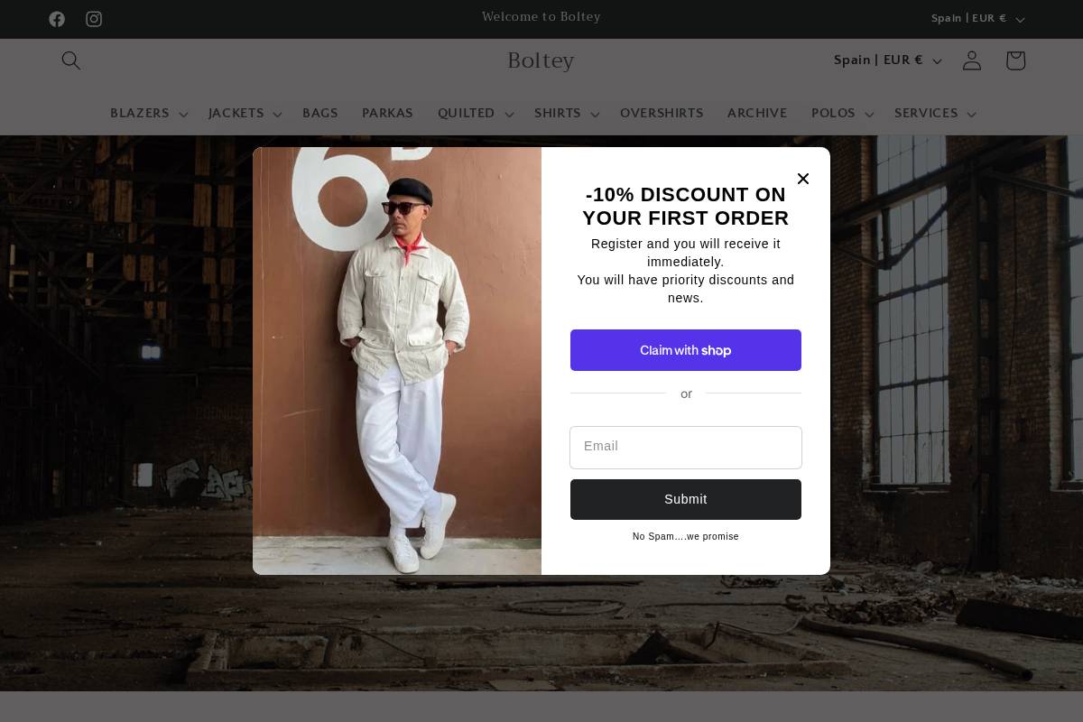boltey.com homepage screenshot