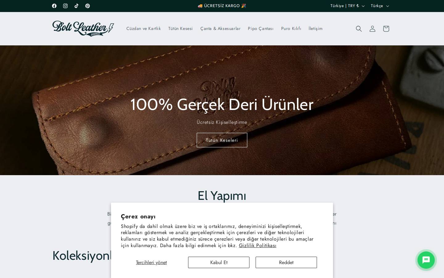 boltleather.net homepage screenshot