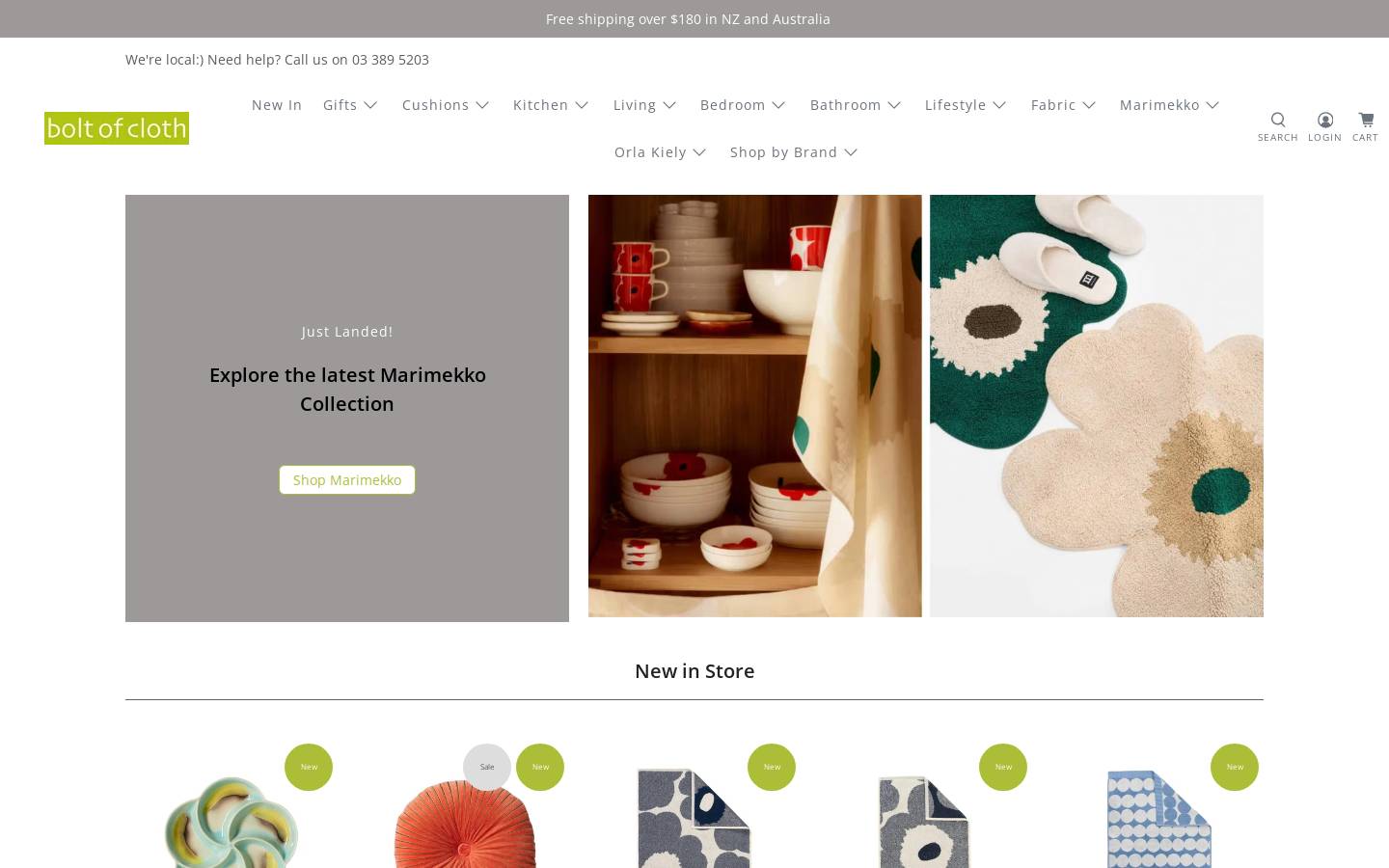 boltofcloth.com homepage screenshot