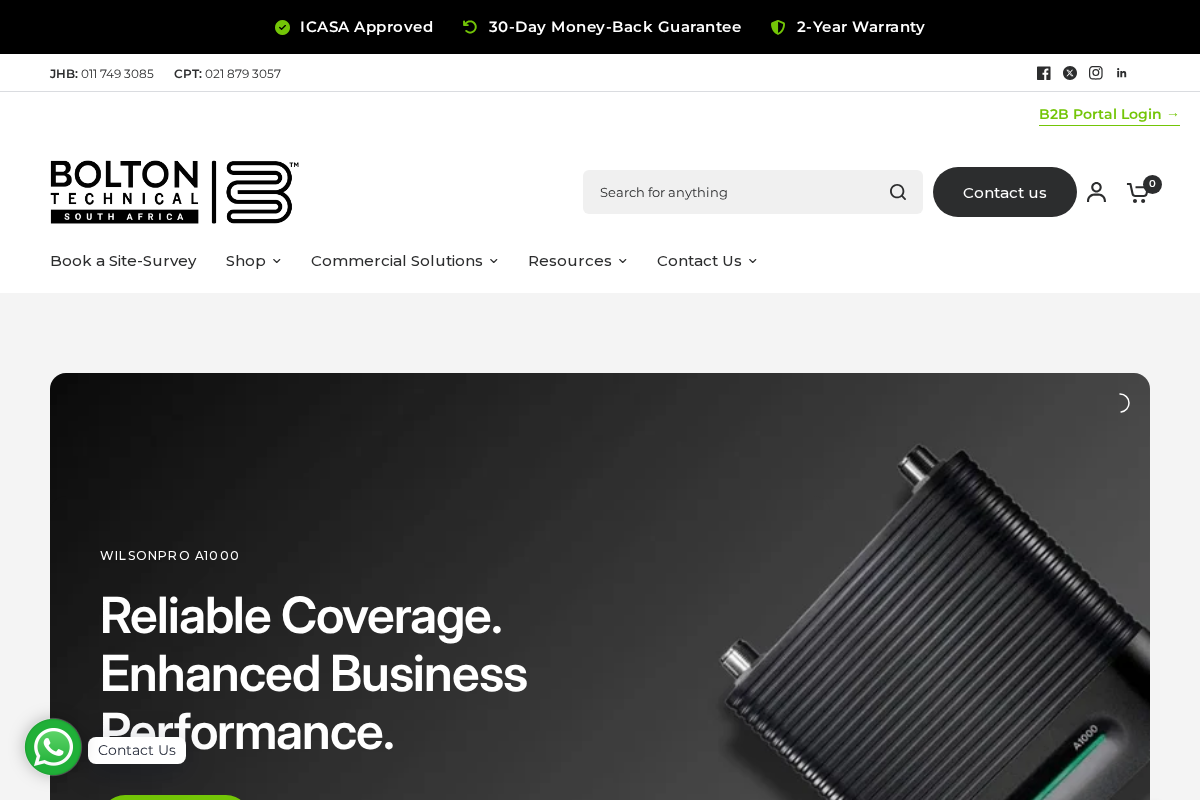 Bolton Technical South Africa homepage screenshot