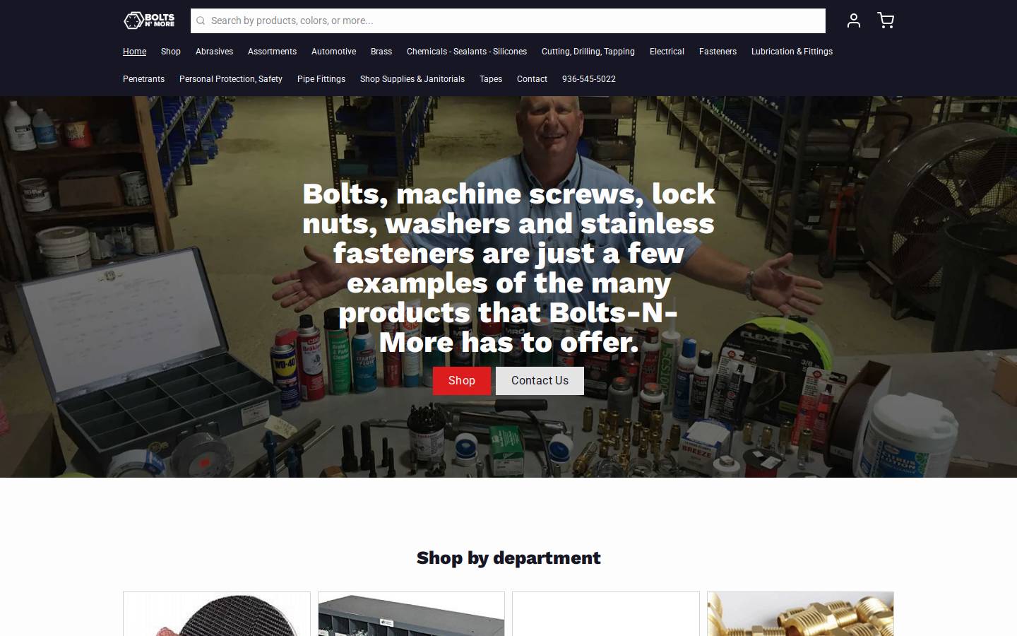 boltsnmore.com homepage screenshot
