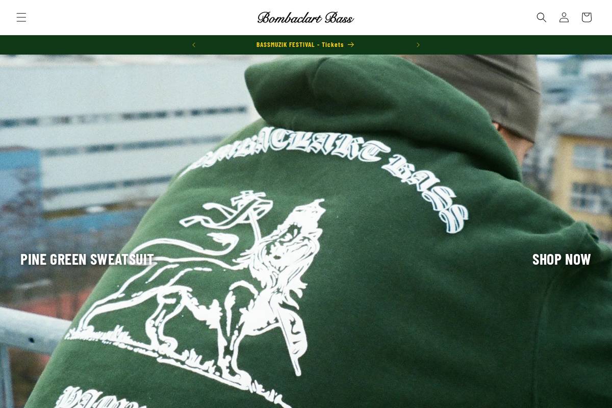 bombaclartbass.com homepage screenshot