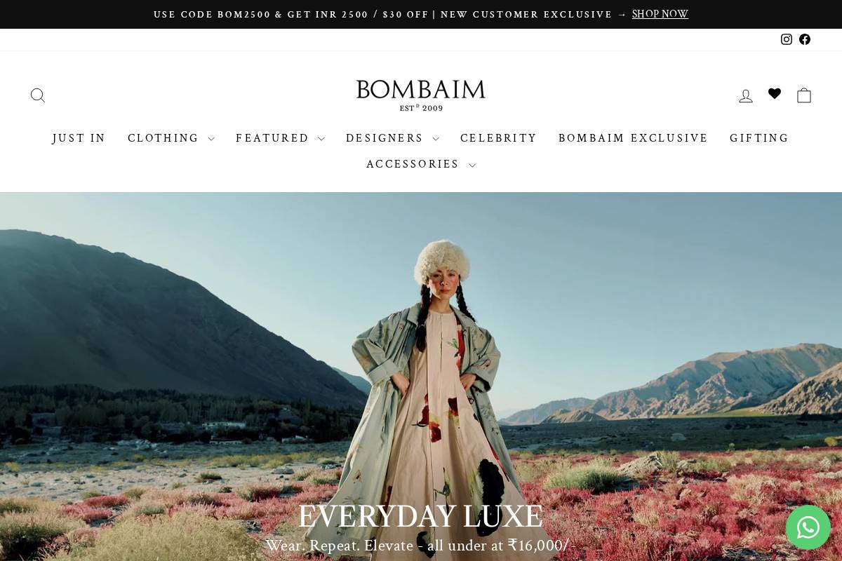 bombaim.in homepage screenshot