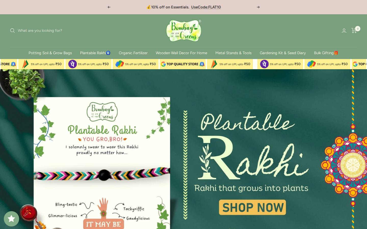bombaygreens.com homepage screenshot