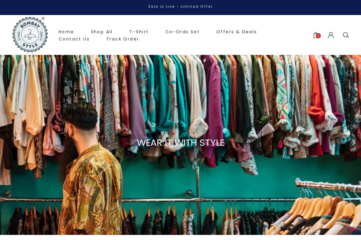 bombaystyle.co.in homepage screenshot