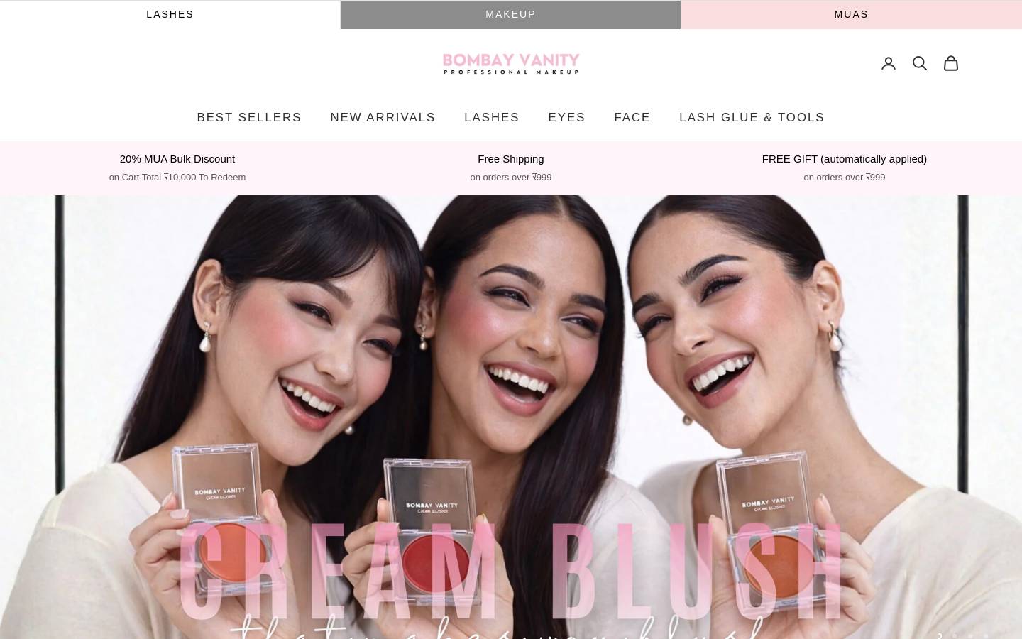 bombayvanity.com homepage screenshot