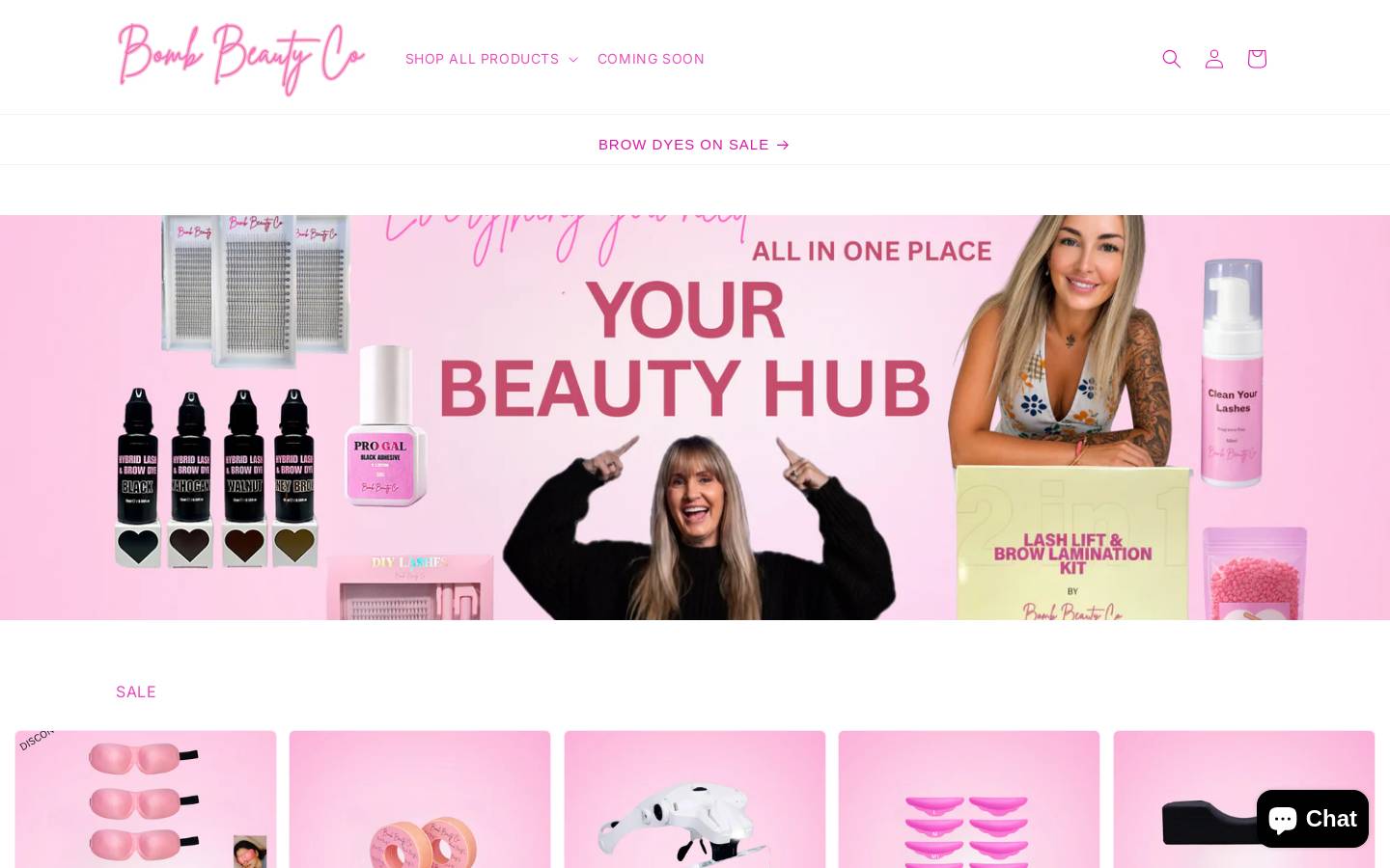 bombbeautyco.com homepage screenshot