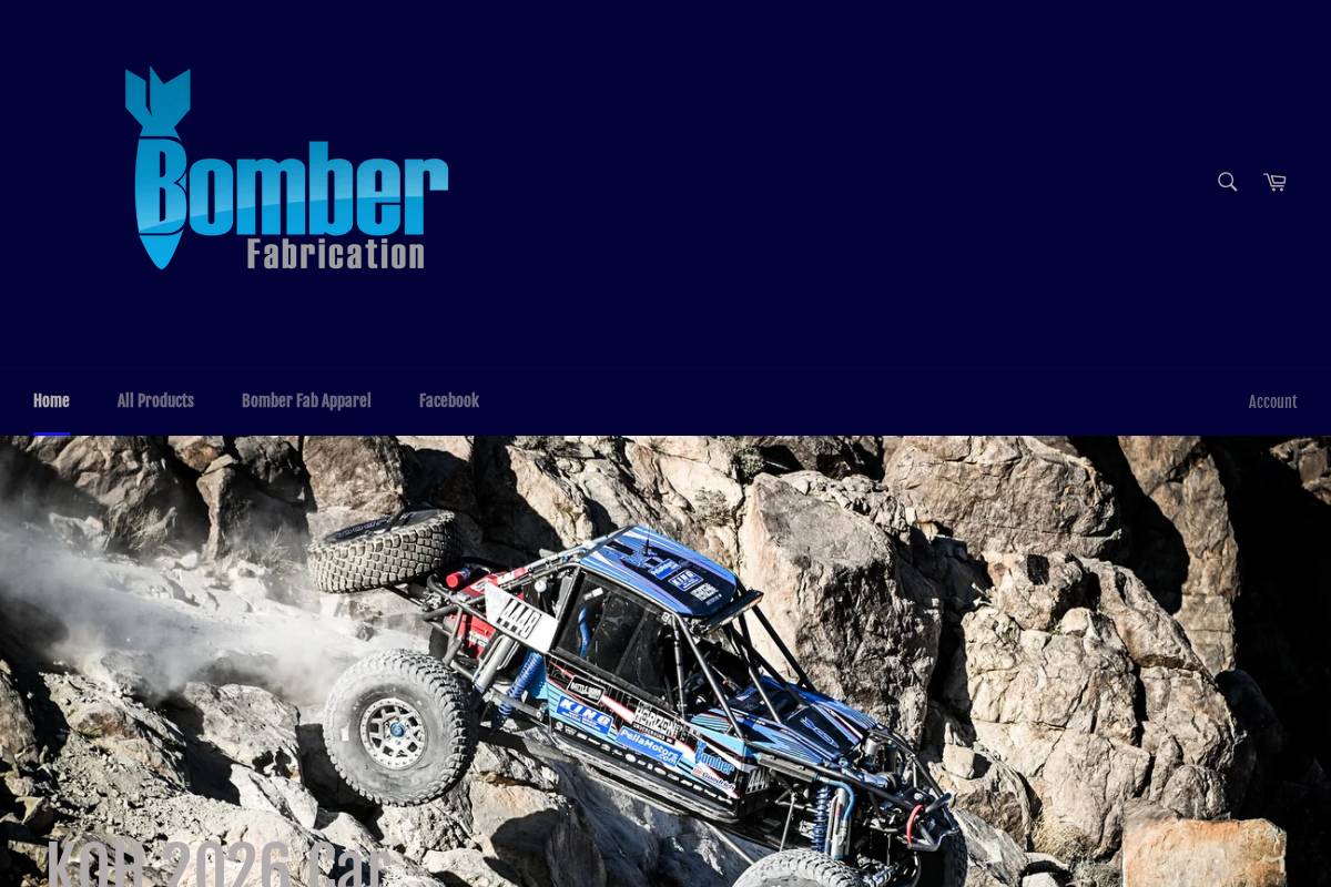 bomberfab.com homepage screenshot