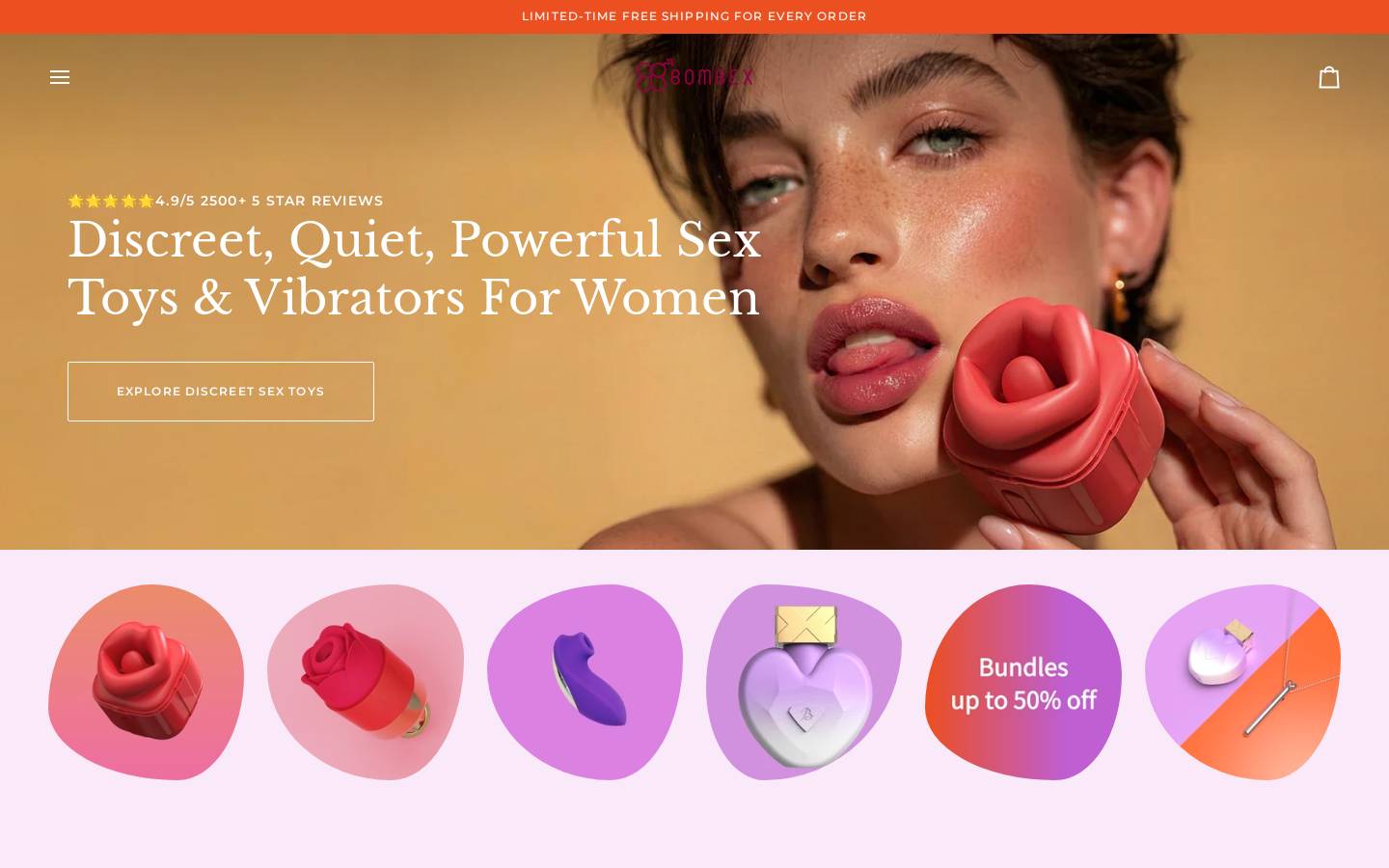 bombex.com homepage screenshot