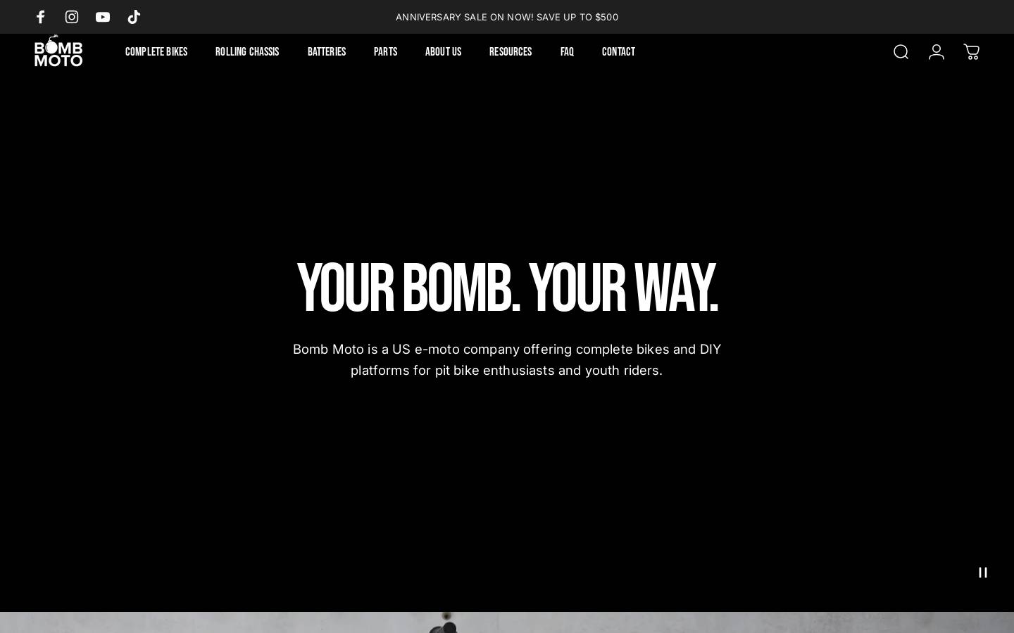 bombmoto.com homepage screenshot