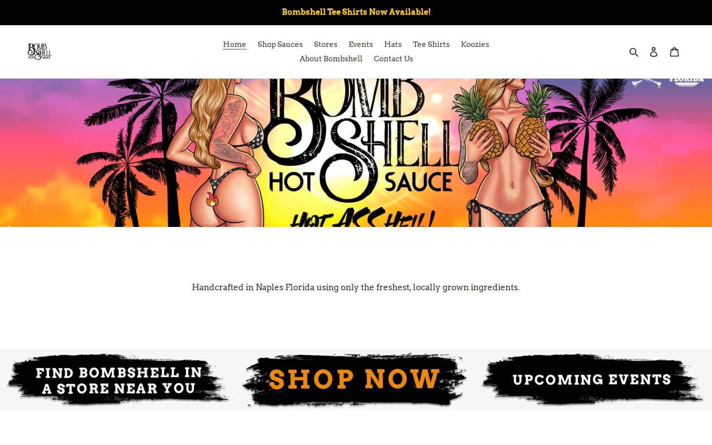 bombshellhotsauces.com homepage screenshot