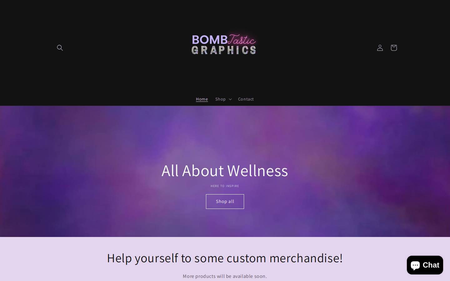 bombtasticgraphics.com homepage screenshot