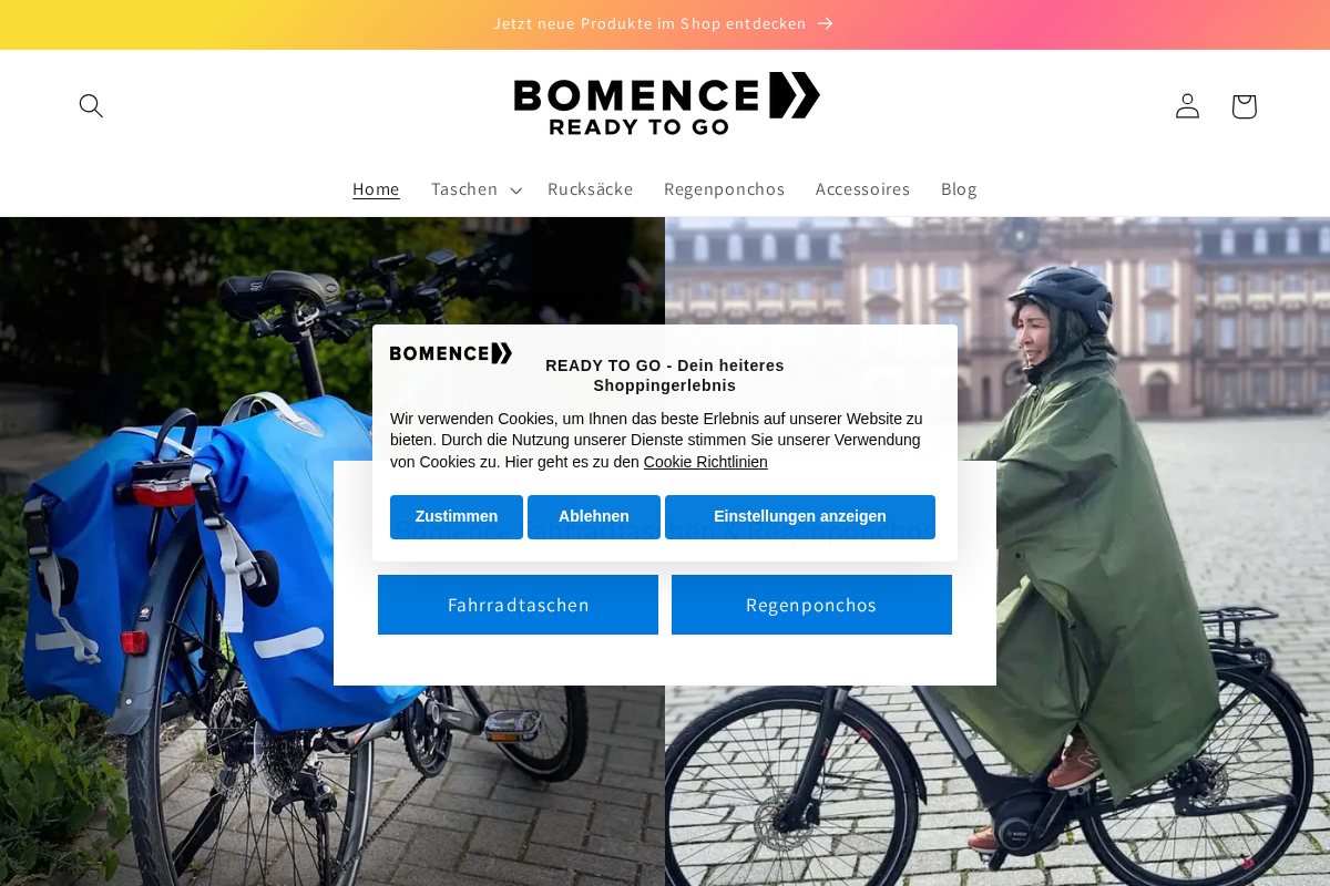 Bomence homepage screenshot