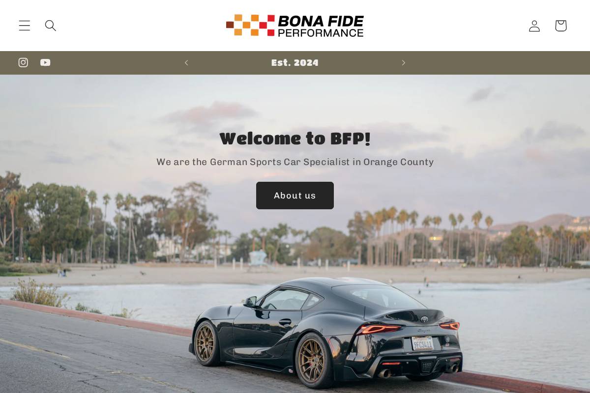 bonafideperformance.com homepage screenshot