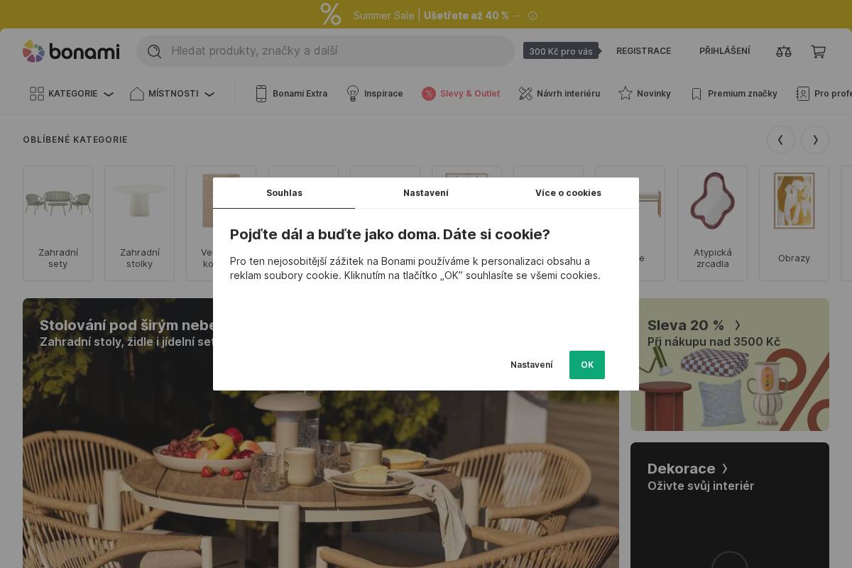 bonami.cz homepage screenshot