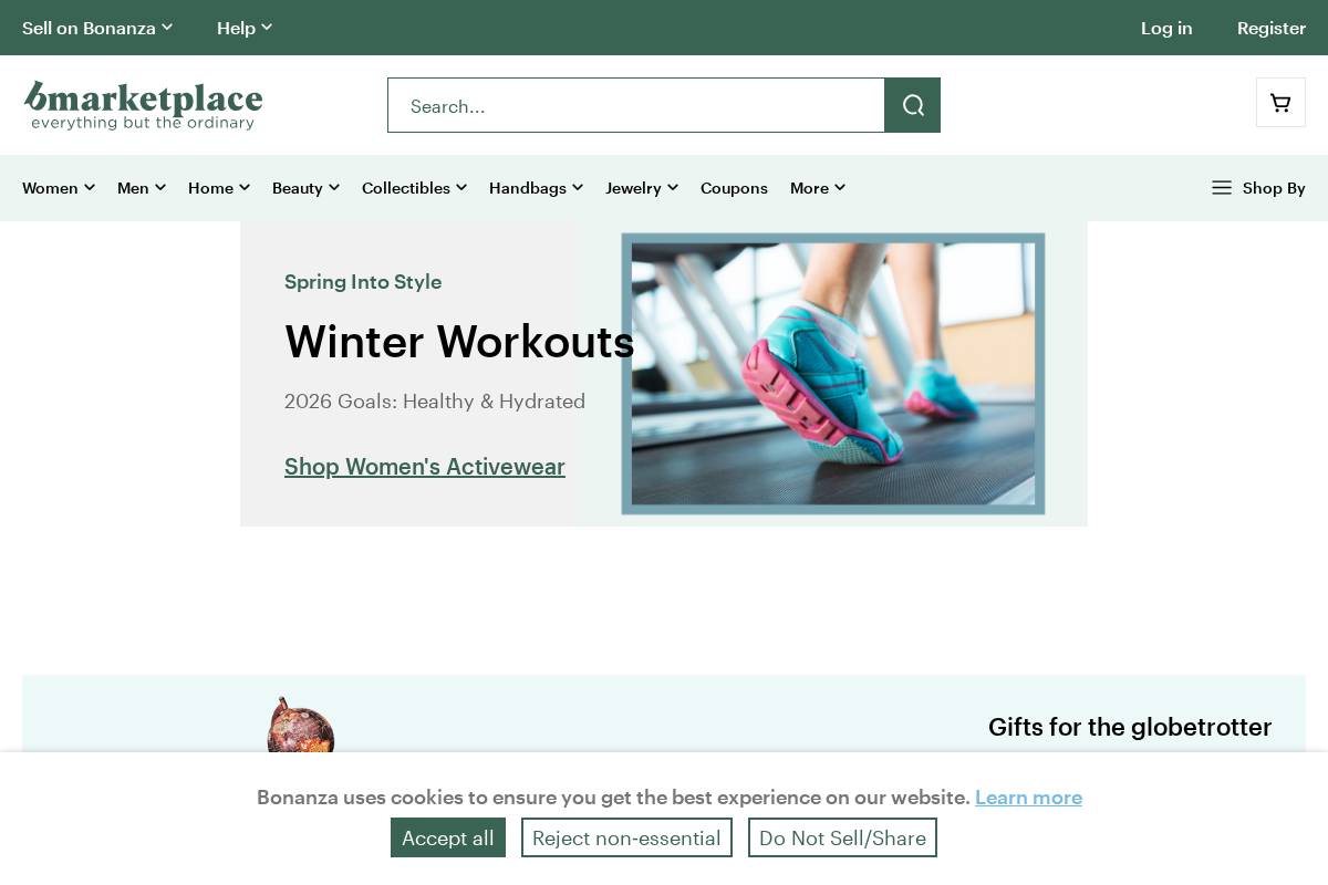 Bonanza homepage screenshot